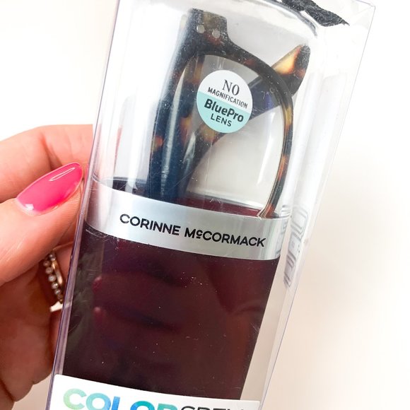 NEW COLORSPEX by CORINNE MCCORMACK tortoise blue light glasses with case - Picture 3 of 5